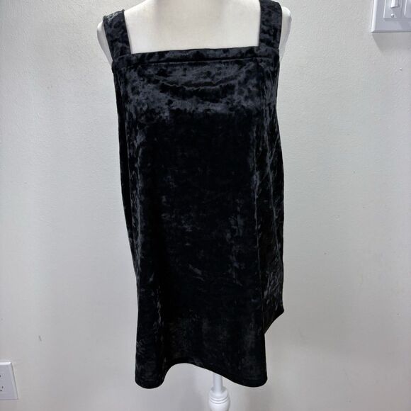 J.Jill Crushed Velvet Tank Top Black MT Medium Tall Witchy Dressy Renaissance - Picture 1 of 12